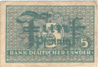 5 пфеннигов 1948 года. ФРГ. р11 5 пфеннигов 1948 года. ФРГ. р11